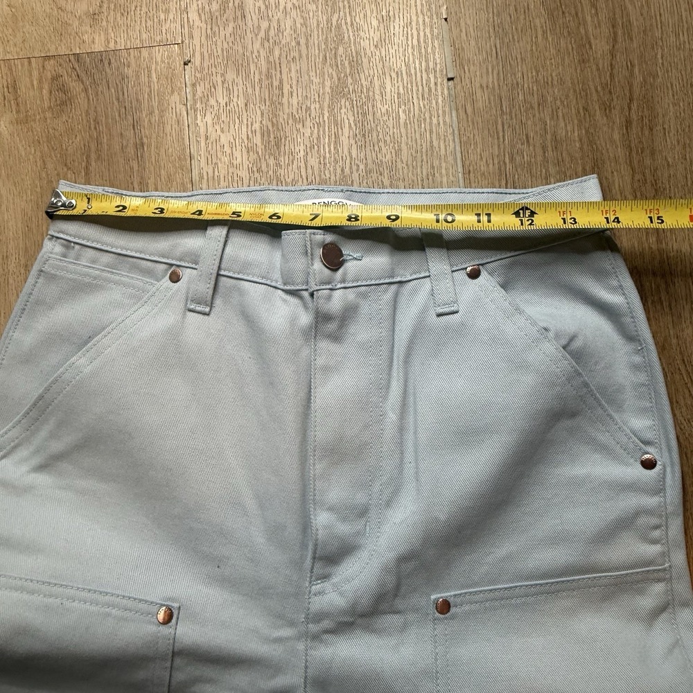 Renggli Boyfriend Fit High Rise Work Pant Light Blue Denim Cotton Size 26 - Picture 6 of 7